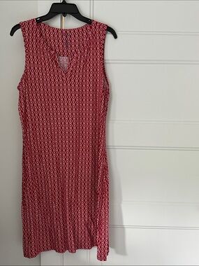 Croft & Barrow Sleeveless Red Printed Shift Dress